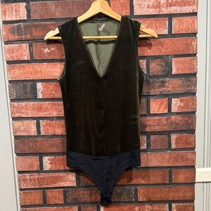 Commando Deep Green Velvet Bodysuit